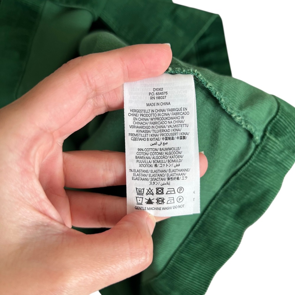Boden Flora Dark Green Cord Button Long Sleeve Shirt Dress SZ 10R Fall Corduroy - Picture 9 of 13
